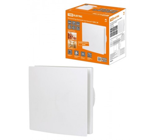 Вентилятор бытовой настенный, 120 С-Н, декоративная накладка, белый,  SQ1807-2008  TDM