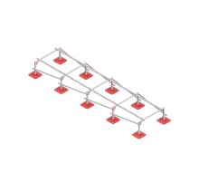 Опорная конструкция для установки оборудования TECHNORAPTOR FOOT 1200х5000 тип 2  KM-TR-F-SSEI-1200-5000-2  КМ - профиль