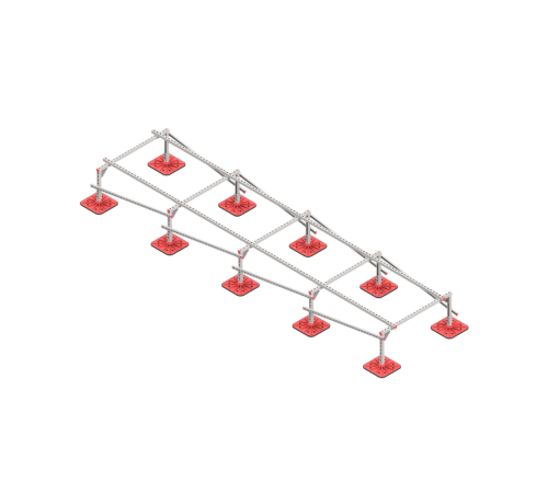 Опорная конструкция для установки оборудования TECHNORAPTOR FOOT 1200х5000 тип 2  KM-TR-F-SSEI-1200-5000-2  КМ - профиль
