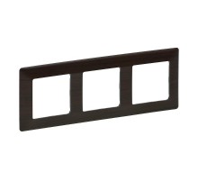Valena LIFE Темное дерево Рамка 3-ая  754173  Legrand