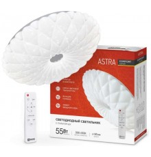 Светильник светодиодный COMFORT ASTRA 55Вт 230В 3000-6500K 4400Лм 400x100мм с пультом ДУ  4690612035017  IN HOME