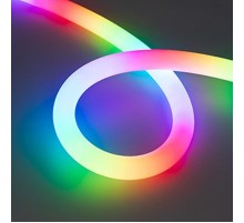 Светодиодная лента герметичная SPI-MOONLIGHT-TOP-F180-D25mm 12V RGB-PX2 360deg (20 W/m, IP65, 3535, 3m, wire x1) (Arlight, Вывод кабеля прямой)  0375