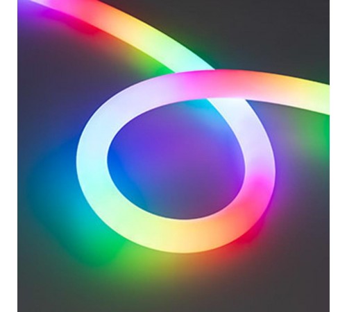 Светодиодная лента герметичная SPI-MOONLIGHT-TOP-F180-D25mm 12V RGB-PX2 360deg (20 W/m, IP65, 3535, 3m, wire x1) (Arlight, Вывод кабеля прямой)  0375