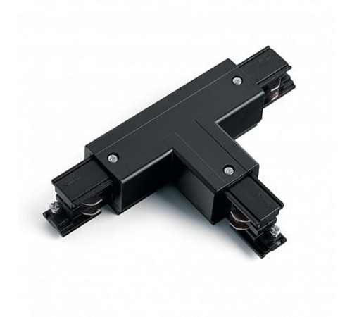 Коннектор для трехфазного шинопровода PRO-0436 L1, Т-образный левый (внешний) черный 91312  41085  FERON