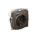 AtlasDesign Розетка 16А c 2 USB A+C, 5В/2,4А/3,0А, 2х5В/1,5А, механизм, Мокко  ATN000632  SE