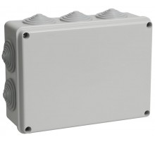 Коробка распределительная КМ41243 для о/п 190х140х70 мм IP44 (RAL7035, 10 гермовводов)  UKO11-190-140-070-K41-44  IEK
