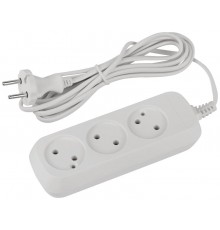 Удлинитель электрический ЭРА UDL-6-330 Greenline 3 розетки без заземления 3м ШВВП 2x0.75мм2   Б0065041  ЭРА