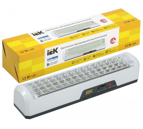 Светильник аварийного освещения ДБА 3928 аккумулятор 15ч 12Вт IEK  LDBA0-3928-60-K01  IEK