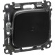 Valena ALLURE DIY Антрацит Переключатель 1-клавишный с подсветкой 10А 250В  752936  Legrand