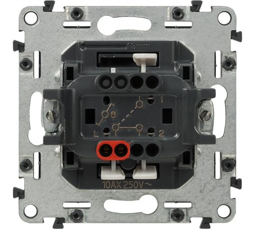 Valena ALLURE DIY Антрацит Переключатель 1-клавишный с подсветкой 10А 250В  752936  Legrand