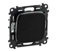 Valena ALLURE DIY Антрацит Переключатель 1-клавишный с подсветкой 10А 250В  752936  Legrand