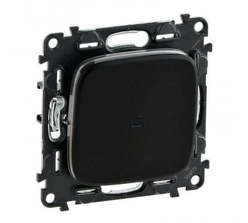 Valena ALLURE DIY Антрацит Переключатель 1-клавишный с подсветкой 10А 250В  752936  Legrand