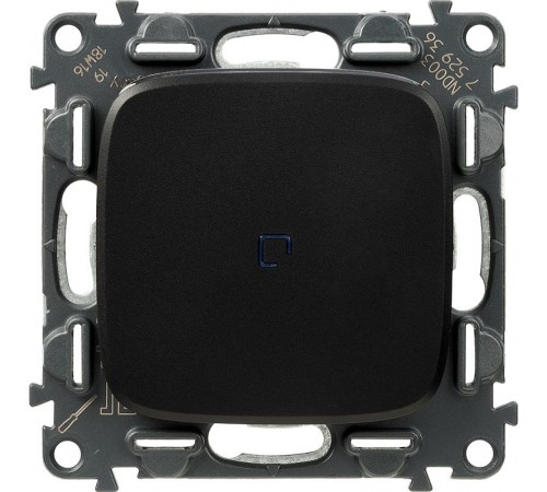 Valena ALLURE DIY Антрацит Переключатель 1-клавишный с подсветкой 10А 250В  752936  Legrand