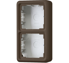 Коробка 2-кратная, накладная, с рамкой; коричневая  CD582ABR  Jung