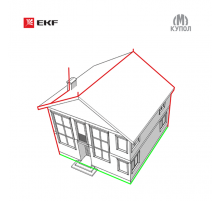 Комплект молниезащиты частного дома габ. 8х8м PROxima lp-8x8  EKF