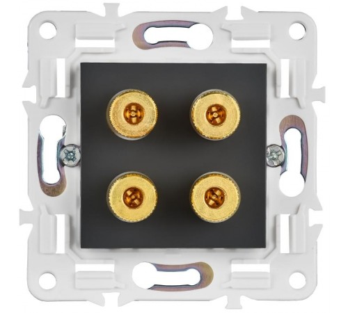 SKANDY Аудиорозетка 4-местная SK-A01T титан  SK-S40-K48  IEK