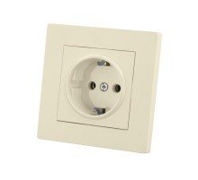 Розетка 2П+З 16А 250В сл. кость "Сенеж"   SQ1816-0132  TDM