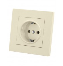 Розетка 2П+З 16А 250В сл. кость "Сенеж"   SQ1816-0132  TDM