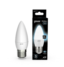 Лампа светодиодная LED Свеча E27 9.5W 950lm 4100К  103102210  Gauss