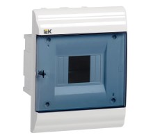 Бокс ЩРВ-П-4 модуля встраиваемый пластик IP41 (210х162х102мм) PRIME  MKP82-V-04-41-20  IEK