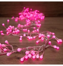 Гирлянда Мишура LED 6 м прозрачный ПВХ, 576 диодов, цвет розовый  303-617  NEON-NIGHT