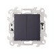 Simon 24 Графит Включатель 2-кл. Push&Go  2420398-038  Simon