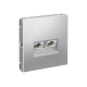ArtGallery Алюминий Розетка двойная компьютерная RJ45+RJ45, кат. 5е, механизм  GAL000385  SE