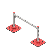 Опорная конструкция для гор. прямоуг. воздуховодов  TECHNORAPTOR FOOT 1000х500 HD  KM-TR-F-SSHRAD-1000-500 HD  КМ - профиль