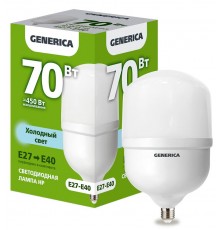 Лампа светодиодная HP 70Вт 230В 6500К E27-E40   LL-HP-70-230-65-E27-E40-G  GENERICA