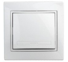 1-101-01  Intro Выключатель, 10А-250В, IP20, СУ, Plano, белый  Б0027586  Intro