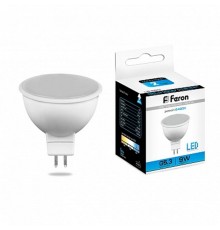 Лампа светодиодная LB-560 (9W) 230V G5.3 6400K MR16  25841  FERON