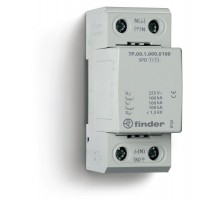 Устройство защиты от импульсных перенапряжений УЗИП тип 1 (искровый разрядник); модульный, ширина 36мм; степень защиты IP20  7P0912550100  Finder
