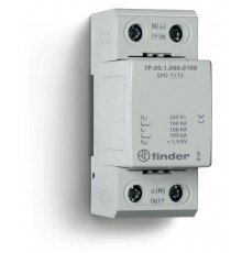 Устройство защиты от импульсных перенапряжений УЗИП тип 1 (искровый разрядник); модульный, ширина 36мм; степень защиты IP20  7P0912550100  Finder