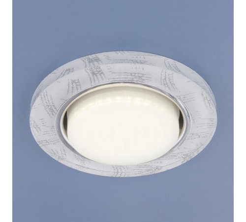 Светильник точечный встраиваемый 1062 GX53 WH/SL белый/серебро  a034000  Elektrostandard