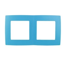 Рамка на 2 поста 12-5002-28  ,  голубой  Б0019402  ЭРА