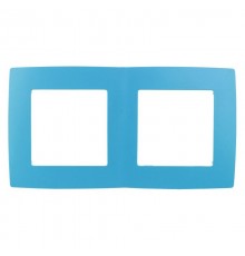 Рамка на 2 поста 12-5002-28  ,  голубой  Б0019402  ЭРА