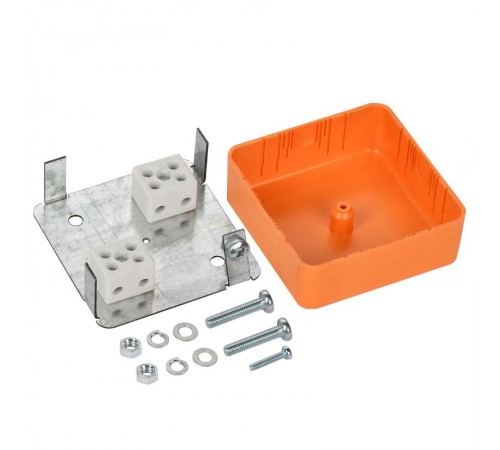 Коробка распределительная огнестойкая ПС 75х75х28мм 4P 4мм2 IP44 IEK  UKF10-75-75-028-4-4-09  IEK