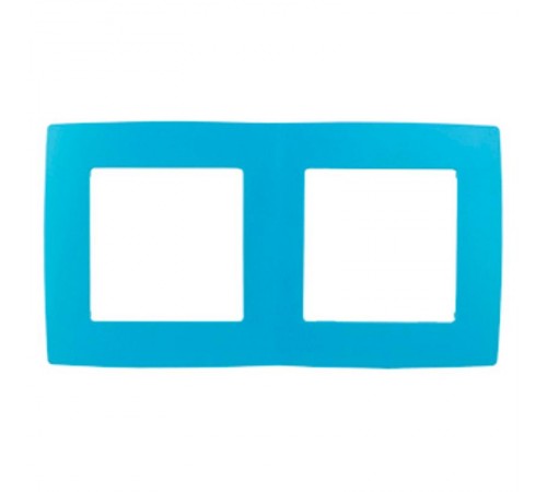 Рамка на 2 поста 12-5002-28  ,  голубой  Б0019402  ЭРА