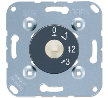 3-ступенчатый выключатель с нулевым положением 16А/250В, в комплекте со шкалой цвета "антрацит"; универсальные встраиваемые механизмы  1101-4  Jung