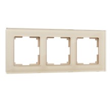 W0031111/Электроустановочные изделия - Рамка на 3 поста (шампань)  a050792  Werkel