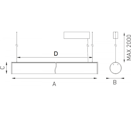 Светильник светодиодный T120 LED 2250 3000K DALI IP20 (38W)  1250000410  Световые Технологии