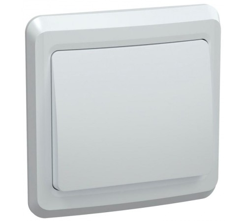ВЕГА белый Выключатель 1-клавишный 10А ВС10-1-0-ВБ  EVV10-K01-10-DM  GENERICA