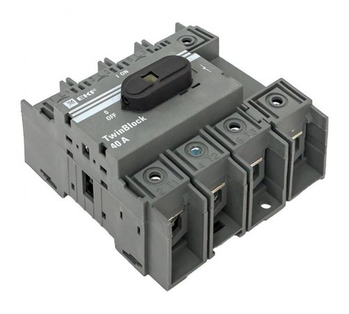Рубильник 40A 4P c рукояткой управления для прямой установки TwinBlock  tb-40-4p-f  EKF