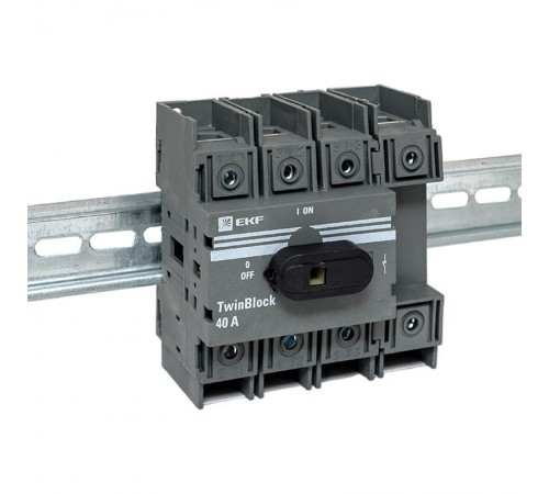 Рубильник 40A 4P c рукояткой управления для прямой установки TwinBlock  tb-40-4p-f  EKF