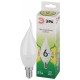 Лампа светодиодная  GREEN LINE LED BXS-6W-830-E14 GL E14 6 Вт свеча на ветру теплый свет  Б0067119  ЭРА