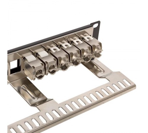 Патч-панель модульная TERACOM PRO 19'' 1U экранированная 24 порта с органайзером (пустая)  TRP-MODP-FTP-1U24  EKF