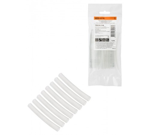 Набор трубок термоусаживаемых, клеевых ТТк(3:1) "Моноцвет, прозрачный 7,9/2,65 "  SQ0548-3106  TDM