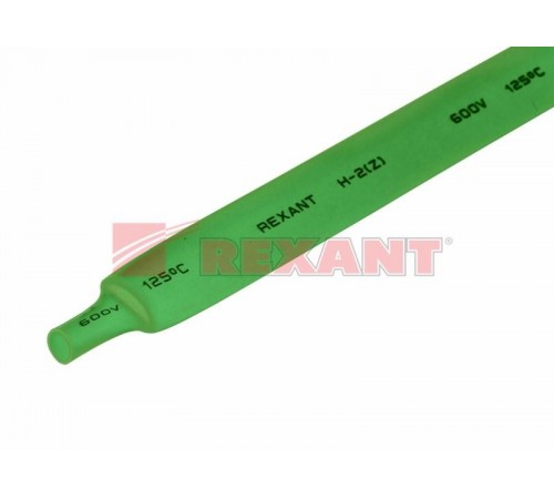 Термоусадочная трубка 12,0/6,0 мм, зеленая, упаковка 50 шт. по 1 м  21-2003  REXANT