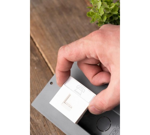 Розетка RJ11 (ширина 2 модуля)  E2MT01-134-10  EKF