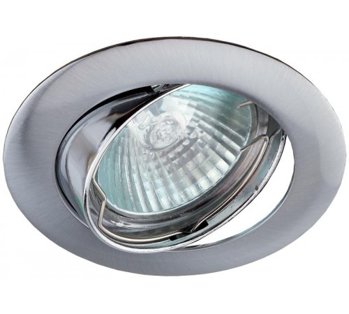 Светильник точечный встраиваемый под лампу KL1A 50Вт MR16 сатин никель литой  C0043347  ЭРА